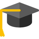 An image that displays a graduation cap to visually show the user that the section used with this image is meant for students.